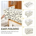 thumbnail image 2 of Yayeee Collapsible Cube Storage Bin with Lid Fabric Closet Decorative Basket with Handles, Leaves Pattern, 2 of 7