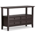 thumbnail image 1 of Allora Table Console en Bois Massif avec Tiroirs de Rangement Brun Hickory, 1 of 7