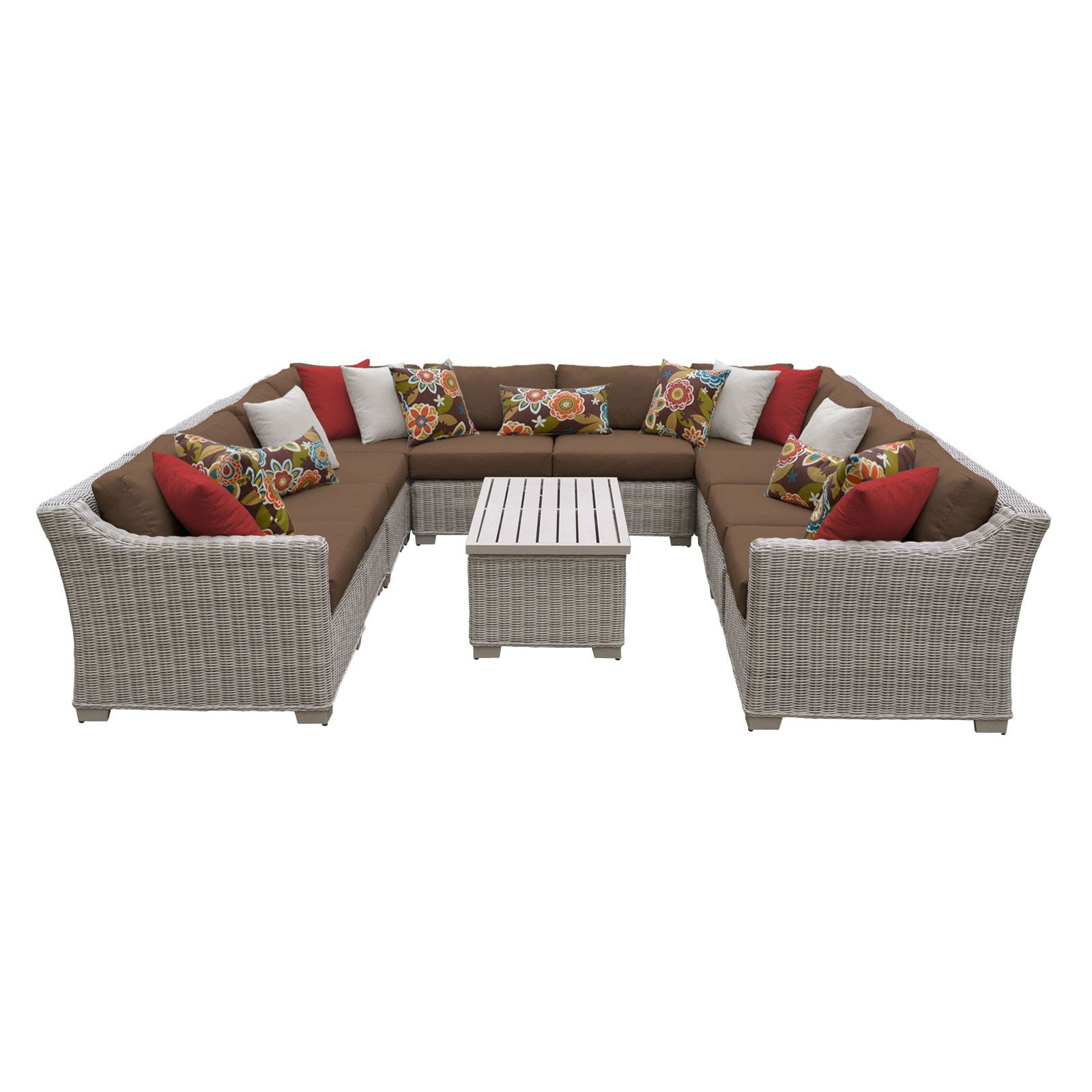 Tk Classics Coast 11 Piece Wicker Patio Furniture Set Com