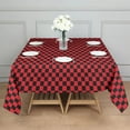 thumbnail image 3 of Red and Black Checkerboard Pattern Square Tablecloth,Waterproof Square Table Cover,Wipeable Spillproof Washable Table Cover for Home Kitchen Party Decor 42"X42"(107x107cm), 3 of 6