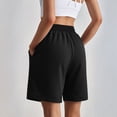 thumbnail image 4 of Resicozy Womens Athletic Sweat Shorts Soft Drawstring High Waisted Active Short Comfy Casual Plain Lounge Shorts with Pockets Black M, 4 of 7