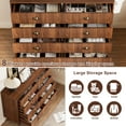 thumbnail image 4 of Mid-Century 8 Drawer Dresser for Bedroom, Wooden Chest of 8 Drawers 47" Storage Cabinet Dresser for Entryway Hallway Nursery, Walnut, 4 of 10