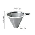 thumbnail image 3 of Upgraded Pour Over Coffee Filter, Coffee Dripper, Paperless Mess Stainless Steel Coffee Filter, Maker One to Two Cup, Keeping Nature Coffee Flavour, Easy to Use and Clean, 3 of 7