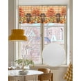 thumbnail image 4 of Orange Fall Pumpkins Kitchen Valances for Windows Farmhouse Linen Window Valance Curtain for Living Room Window Treatment Thanksgiving Cow Autumn Trees Plaid Valance Rod Pocket Topper, 42 x 18 Inch, 4 of 6