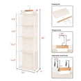 thumbnail image 4 of Organizador de almacenamiento de lana Univivi para colgar con 4 compartimentos, color beige, 4 of 6