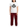 thumbnail image 4 of CafePress - Celtic Shamrock Women's Light Pajamas - Women's Short Sleeve Print T-Shirt and Pants Light Cotton Pajama Set, 4 of 7