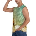 thumbnail image 3 of Balery Starfish And Seashell Men's Sleeveless Muscle Shirts Workout Tank Top, Moisture Wicking, Odor Protection-Small, 3 of 8