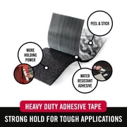 VELCRO Brand Industrial Strength Heavy Duty Tape, Indoor & Outdoor Use, Superior Holding Power on Smooth Surfaces, 15ft x 2in Black Hook & Loop Fastener Tape