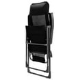 thumbnail image 5 of Patiojoy 4PCS Outdoor Patio Folding Dining Chairs with Reclining Backrest and Headrest Black, 5 of 6