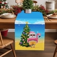 thumbnail image 2 of Coastal Christmas Dresser Scarf Farmhouse, Dining Table Decorations for Wedding/Parties, Flamingo Santa Ocean Beach Nautical Table Runner 108 Inches Long for Kitchen Dining, 13 x 108 In, 2 of 9