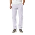 thumbnail image 2 of Wutalume Men's Elastic Waist Drawstring Fleece-Lined Cargo Pants with Multiple Pockets, Ideal for Stylish Outdoor Workwear, Sports, and Casual Activities,White XL, 2 of 8