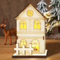 thumbnail image 4 of Mini Maison de Poupée de Noël Miniature avec Lumières LED Maison de Bricolage de Noël avec Lumières Décorations de Noël Intérieures Bâtiment de Collection de Noël Régulier, 4 of 9
