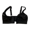 thumbnail image 5 of Bras for Women,Plus Size Embroidered Wireless Front Closure Bra Supportive Comfort Everyday Wear Seamless Underwire-Free,Sports Bras for Women,Black,4XL, 5 of 7