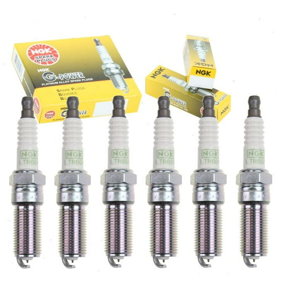 6 pc NGK G-Power Spark Plugs compatible with Cadillac SRX 2.8L 3.0L 3.6L V6 2004-2016