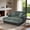 Green, variant on 62"W Oversized Faux Fur Upholstered Chaise Lounge Sofa Couch with 2 Throw Pillows