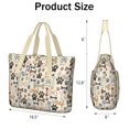 thumbnail image 3 of Tote Bag for Women - Paw Prints and Bones Shoulder Bag - Large Utility Work Duffle Bag with Zipper Handbag for Travel, Work, Sprots, 3 of 5