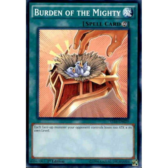 YuGiOh 2016 Starter Deck Yuya Common Burden of the Mighty YS16-EN029