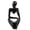Black, variant on Riousery Resin Thinker Statue Abstract Thinker Figure Style Decoration for Living Room Office Book Shelf White Left Pose (7.1 inches / 18 cm)