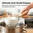 thumbnail image 6 of Hot Plate Gripper Tongs, Ongmies Heat Resistant Bowl Holder Clip, Stainless Steel Anti-Scald Plate Gripper with Silicone Non-Slip, Multi-Function Kitchen Utensil for Bowl Dish Oven Air Fryer, 6 of 9