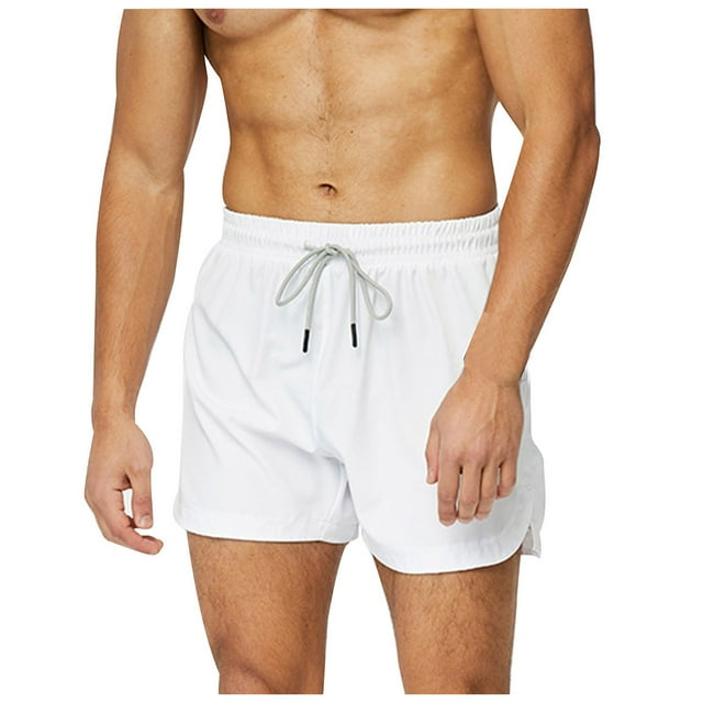 Men's Running Gym Shorts - Quick Dry, Pockets, Polyester, S-XXXL Sizes, 66-86cm Waist for Sports