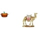 thumbnail image 1 of Plato de dulces de cristal con forma de calabaza con tapa y figura de camello de resina, estatua de animal para la entrada, estante, sala de estar, de, 1 of 8