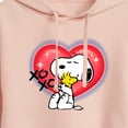 thumbnail image 3 of Peanuts - Snoopy Woodstock Graffiti Heart - Juniors Cropped Pullover Hoodie, 3 of 6