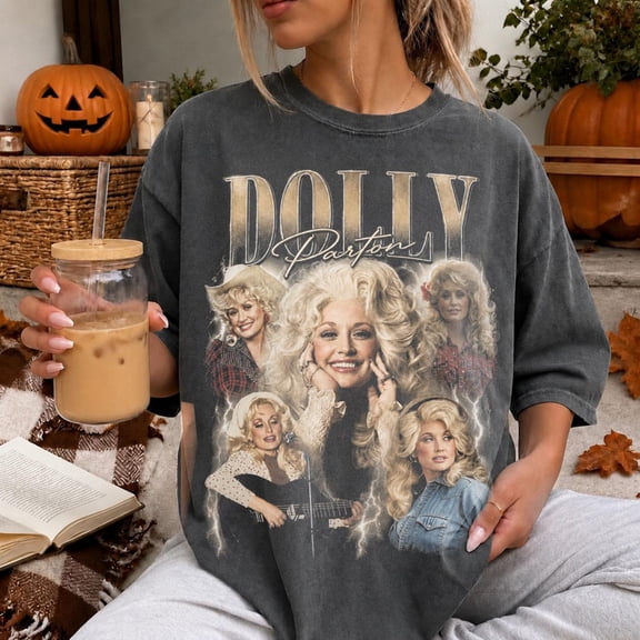 Vintage Dolly Album Shirt, Western Country Music Legend Tribute Tee
