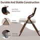 thumbnail image 4 of Sillas plegables HOMEFUN acolchadas de madera con cojín, paquete de 2 unidades, color camel, 4 of 8