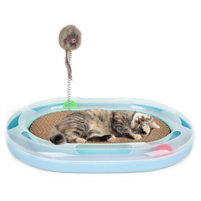Cat Scratcher Creative Cat Scratch Board Cat Scratching Pad with Ball & Teaser