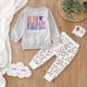 thumbnail image 4 of Gibobby Conjunto térmico bebé Conjunto y trajes de 2 uds para niños pequeños, camisetas y pantalones con estampado de manga larga para niños pequeños(Gris, 3-4 Años), 4 of 5
