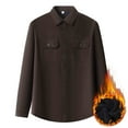 thumbnail image 2 of Lovzfmll Men's Corduroy Shirt Jacket Flannel Lined Button Front Two Pockets Coffee, 4XL, 2 of 6
