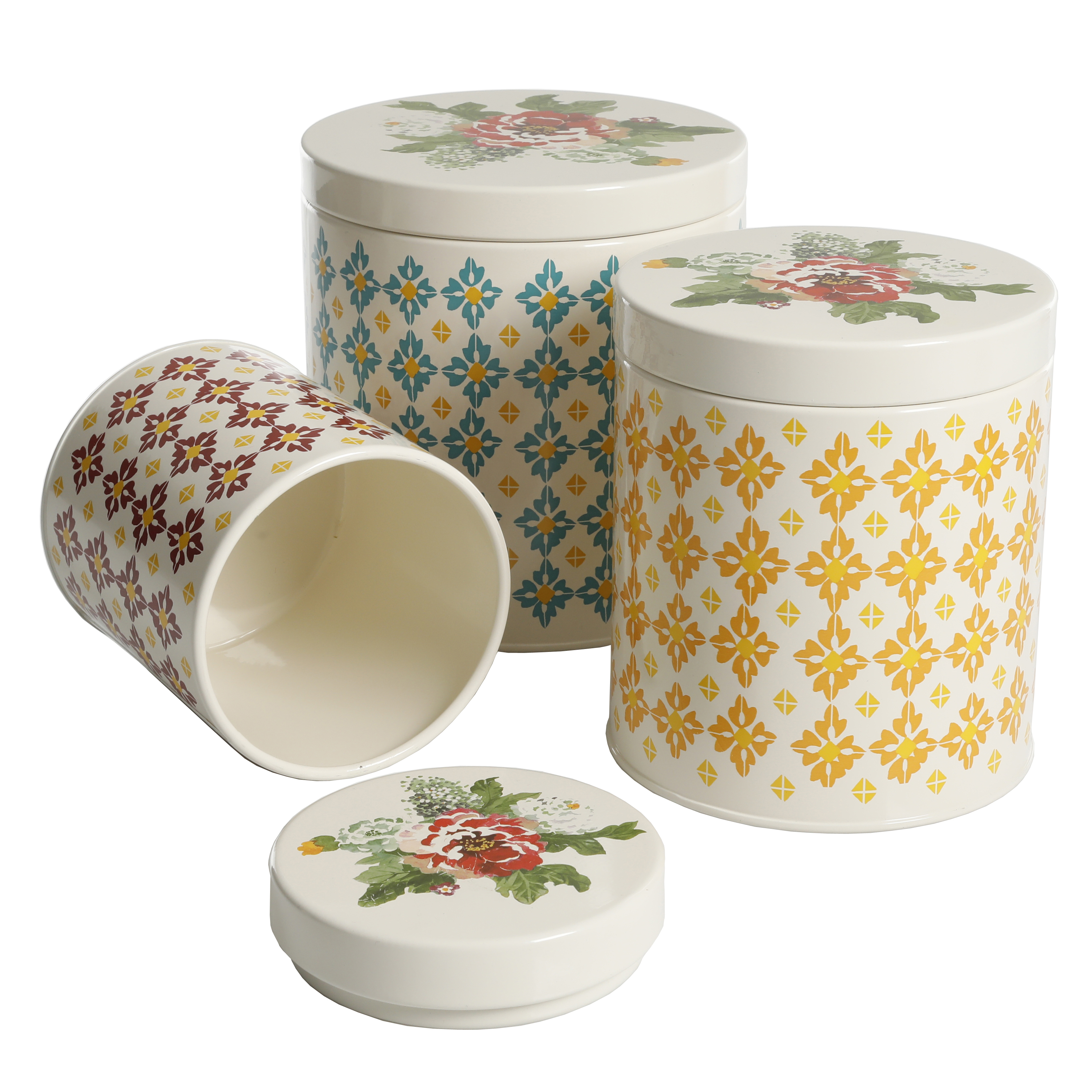 The Pioneer Woman Vintage Geo 3-Piece Canister Set - image 3 of 6