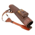 thumbnail image 1 of Bow Quiver, Leather Shoulder Back  Holder Large Capacity  for Outdoor Activities Races, 1 of 7