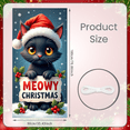 thumbnail image 2 of Festive Design Christmas Banner Cute Kitten Decoration Snowy Scene Polyester Material Holly Accents for Holiday Decor Party Decoration Indoor Setting, 2 of 9