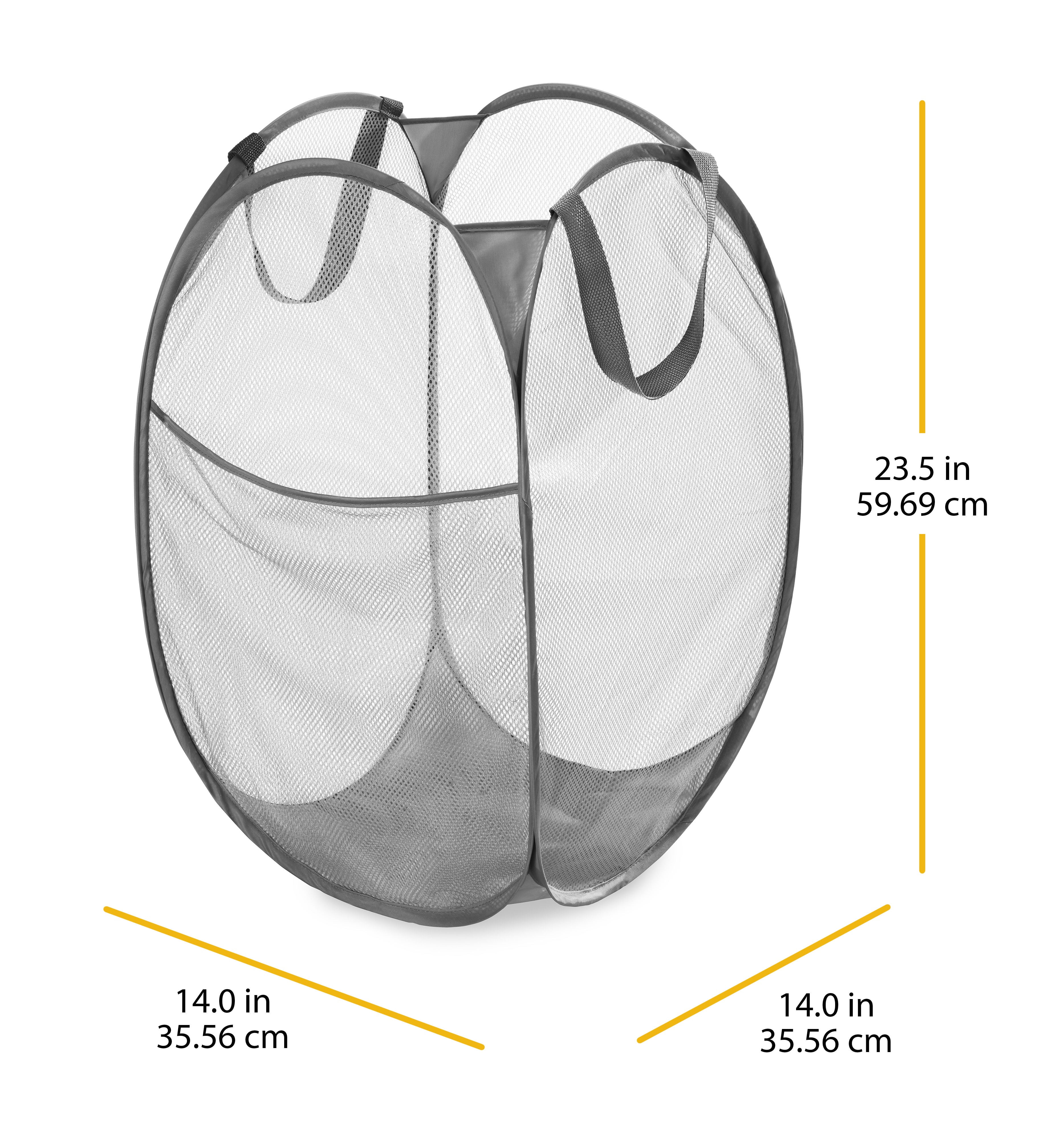 Whitmor Pop & Fold Laundry Hamper - Savvy Gray