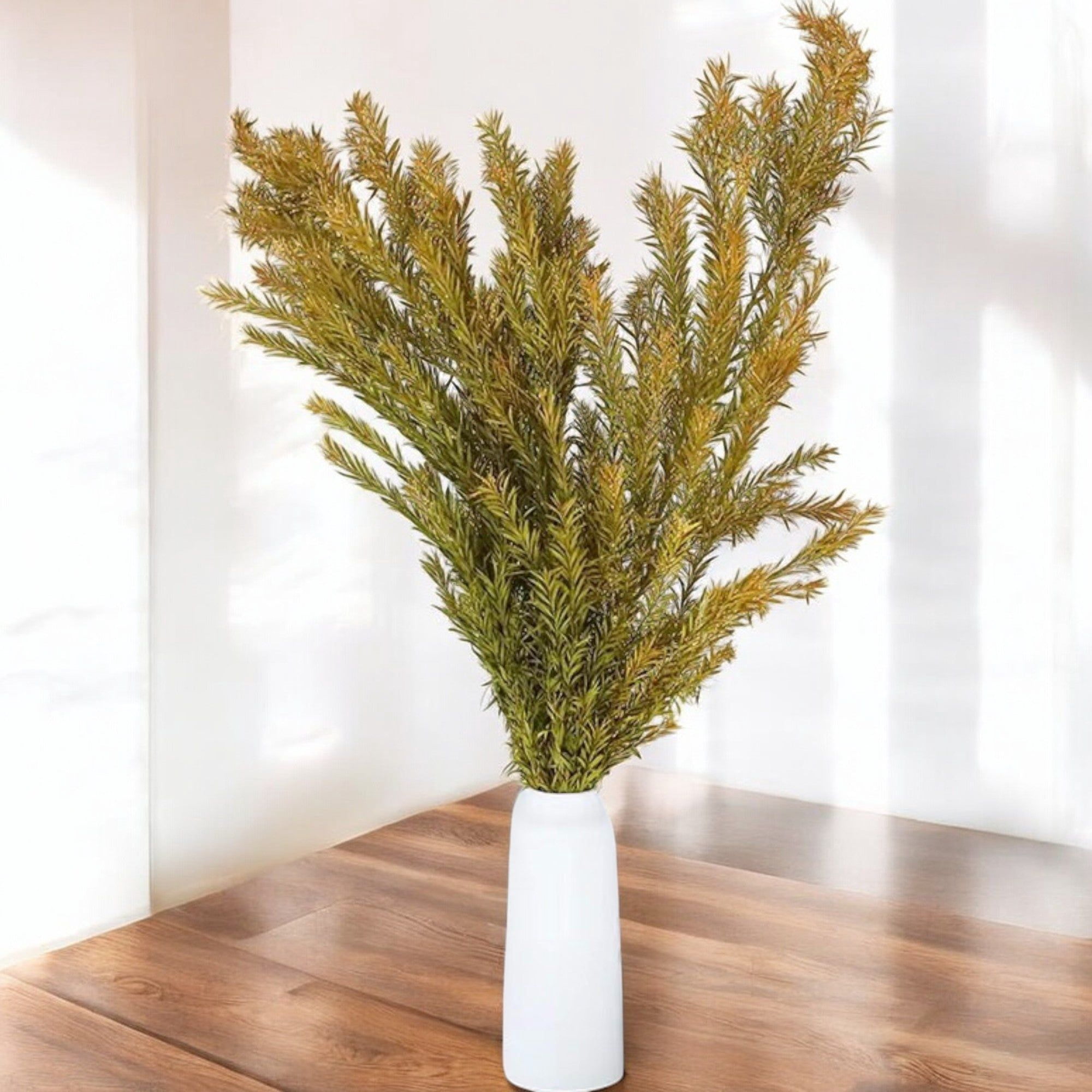 Dried Flowers Rosemary Branch Arrangement for Home Decor, 29.5 Inches - Brown