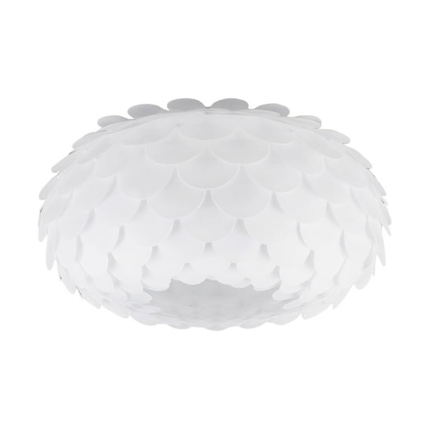 Pantalla de lámpara colgante decorativa blanca para lámpara de techo o de pie. 28cm