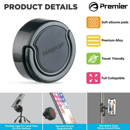 Premier - MagPop Selfie Flexy Grip for Mobile Phones