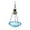 Blue, variant on Hanging Bird Feeder with Decorative Glass Accent, Outdoor Garden Bird Water Feeding Tray with Metal Chain, Ornamental Bird Bath Feeder for Patio Backyard Decor(Purple)