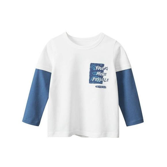 KYAIGUO 1-9T Baby Toddler Boys Long Sleeve Casual T-Shirt Kids Fall Crewneck Tees T Shirt
