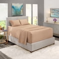 thumbnail image 3 of LammaLoe Extra Deep Pocket Full Sheets Set, 4 Piece, Fits 18"-24" Mattress, Breathable & Extra Soft Bed Sheets, Taupe Sand, 3 of 9