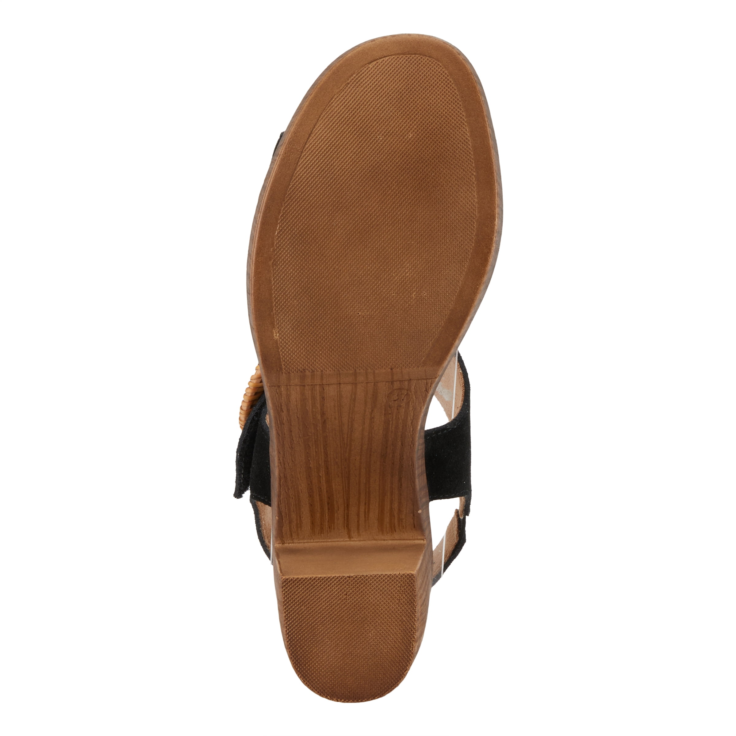 Spring Step Women's Gamona Ankle-Strap Sandal - Cork Chunky Heel, Suede Upper, 3.25 Inch Heel