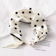 thumbnail image 2 of Polka Dot Magnetic Clasp Neck Scarf – 19.7" Women’s Lightweight Chiffon Square Scarf for Work & Casual, 2 of 6