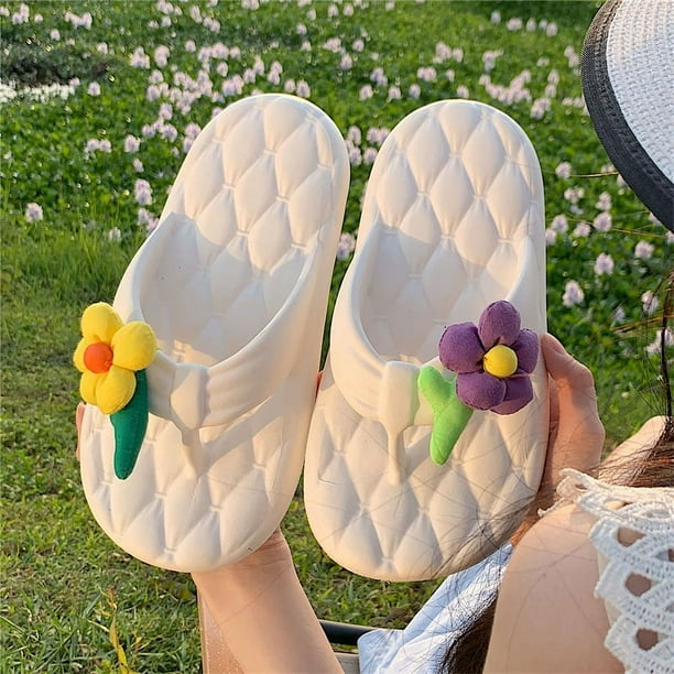 Chanclas para niña, Chanclas con Flores Casuales, Sandalias con Chanclas  Informales, Chanclas elaboradas por Expertos