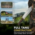 thumbnail image 6 of Full Tang Bowie Fixed Blade Hunting Knife 15 inch - Buck Knife with Leather Sheath for Men - Firm Grip Handle, Brass Guard with Carbon Steel Clip-Point Blade Knifes for Camping, Outdoor$$Other, 6 of 7