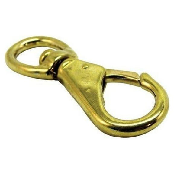 Shoreline Marine Swivel Eye Snap Brass 3-1/4"