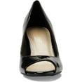 thumbnail image 5 of Nine West Canise3 Black1 Wedge Heel Slip On Rounded Peep Toe Fashion Pumps (Black, 8.5), 5 of 6
