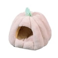 thumbnail image 4 of Nido para gatos semicerrado, acogedor, con forma de calabaza de invierno, colchón para mascotas Rosa, 4 of 8