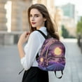thumbnail image 6 of FORMRS Mini Backpack Purse for Women Travel Daypack Casual Shoulder Bag, Night Purple Road, 6 of 7