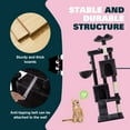 thumbnail image 4 of Amolife 64" Large Cat Tree and Tower with Stair, Condo House & Scratching Posts for Indoor Cats, Dark Blue, 4 of 10